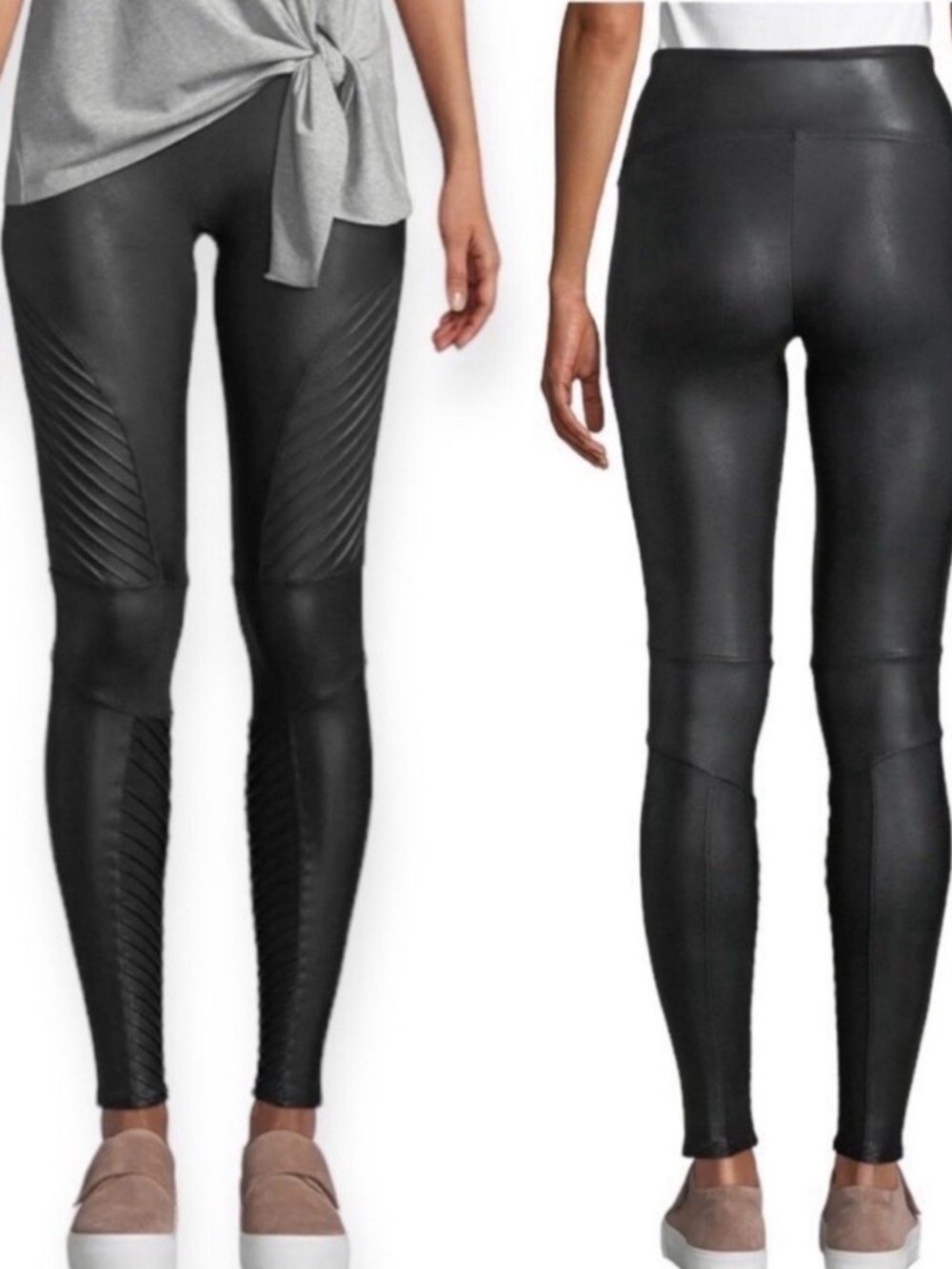 Spanx faux leather moto leggings